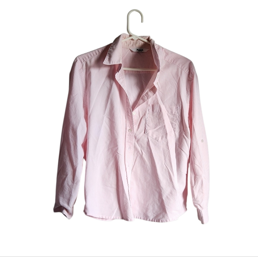 Last Day May 10 Free with purchase Alia Pink Button Down Shirt for Women